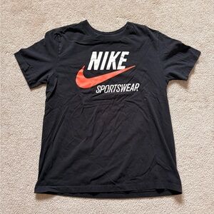 Nike Black Tee with White Logo